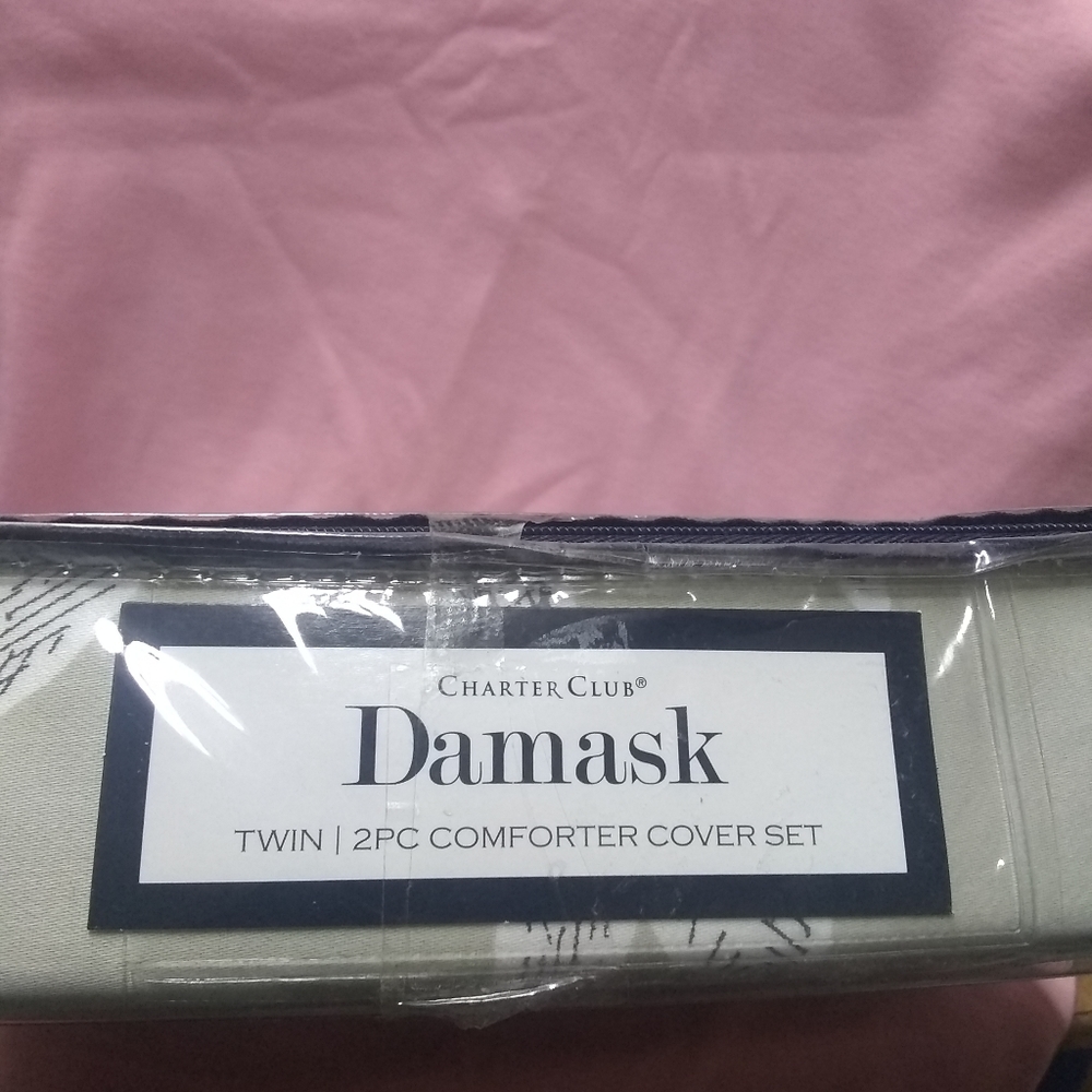 Charter Club Damask Designs Comforter Cover Set - Gray and White - Picture 5 of 14